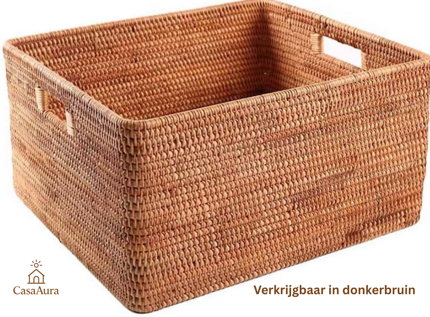 “Looméa Rotan Clamshell – Stijlvolle Opbergmand met Deksel”