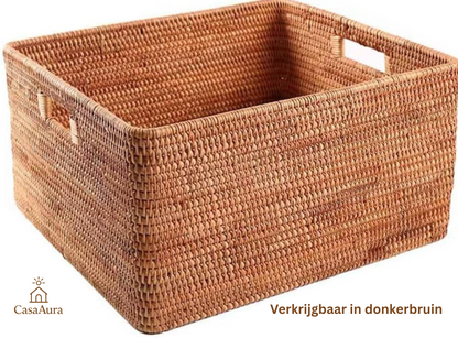 “Looméa Rotan Clamshell – Stijlvolle Opbergmand met Deksel”